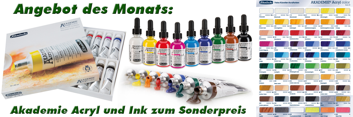 Schmincke Akademie Acryl diesen Monat günstiger