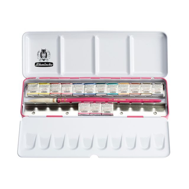 Produktbild von Schmincke Horadam Aquarell Malkasten Metallkasten 10 X 15 Ml Tuben 74
